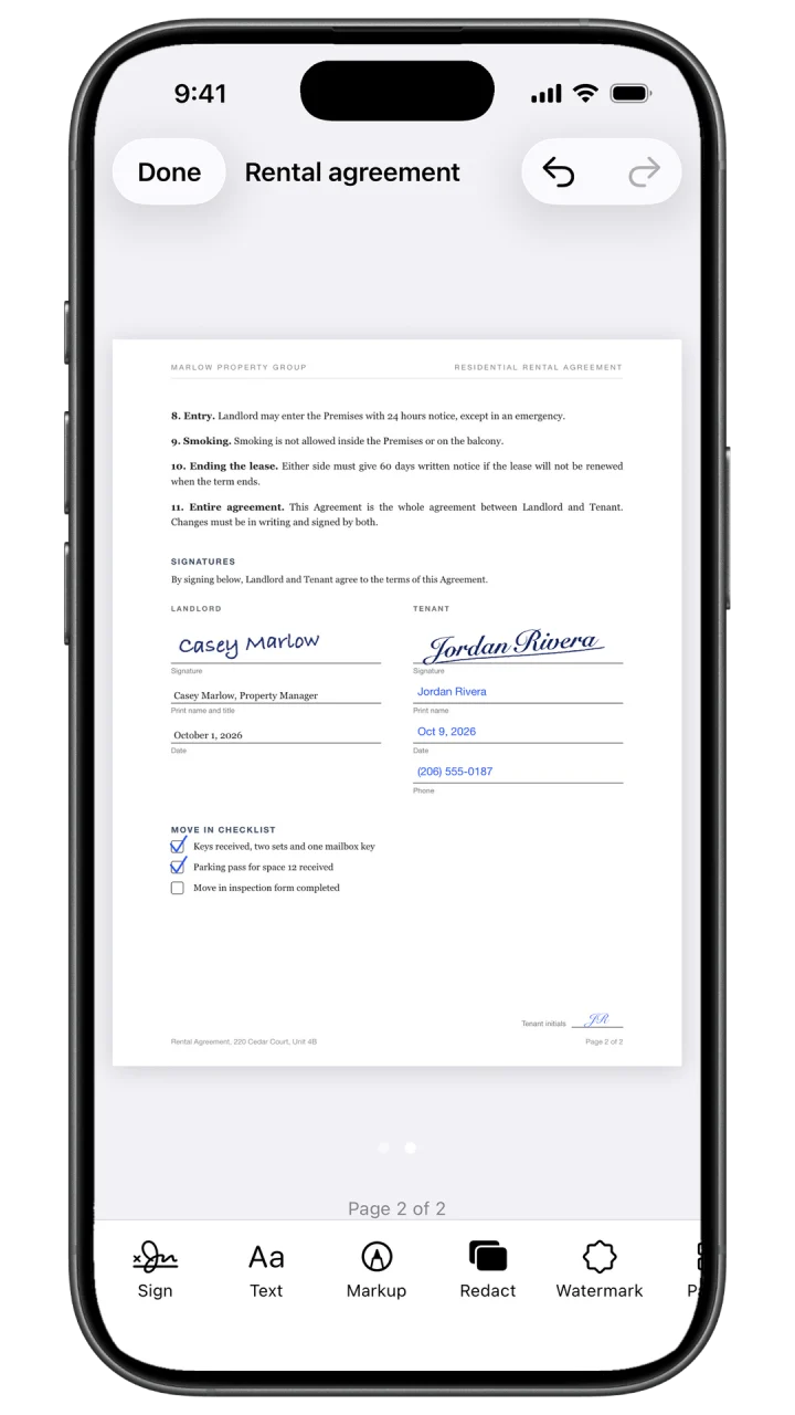Sign & Export Anywhere